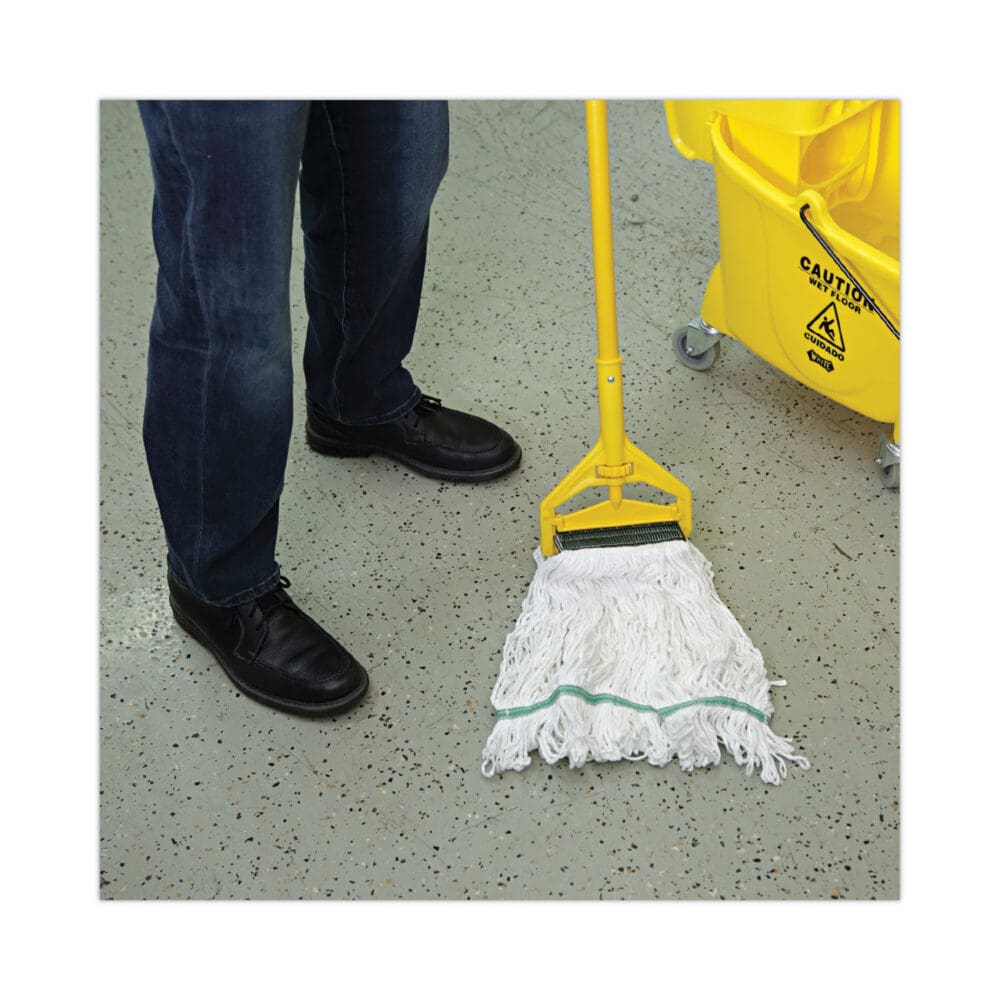 Loop End Rayon Mop Head, Rayon, Medium, 14 oz, White, Dozen - Image 4