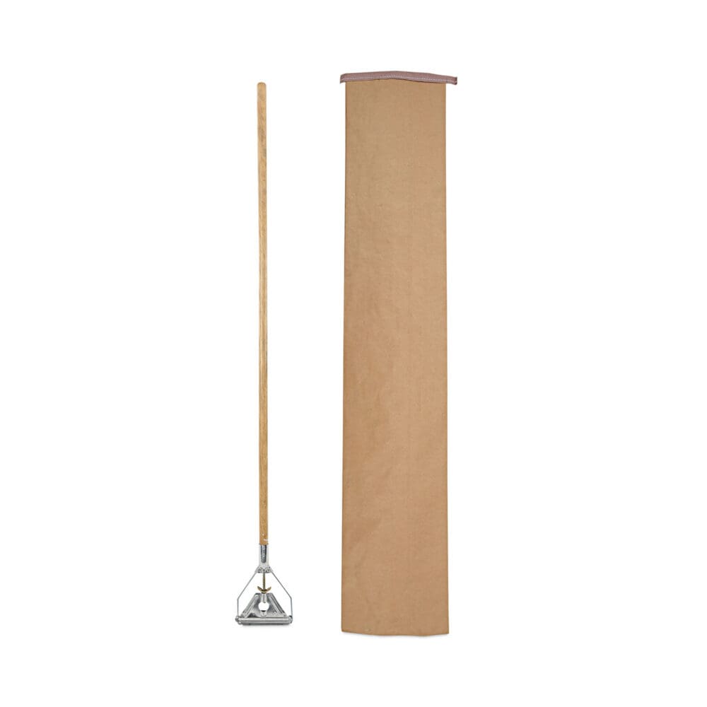 Quick Change Metal Head Wooden Mop Handle, Junior, 0.88" dia x 54", Natural - Image 5