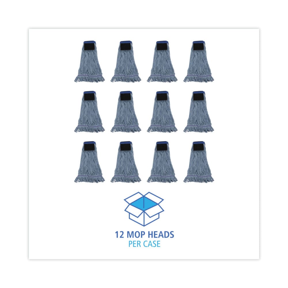 Mop Head, Loop-End, Cotton With Scrub Pad, Large, 12/Carton - Image 7