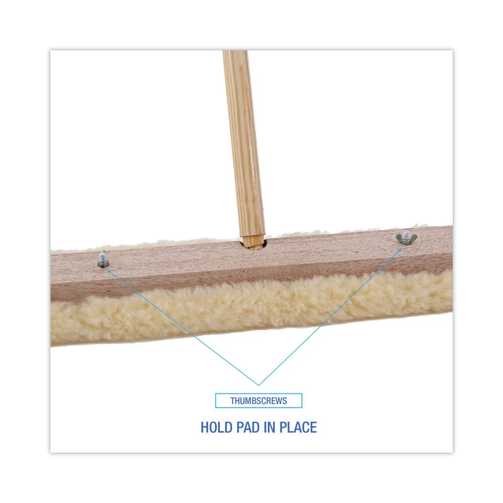 Mop Head, Finish Applicator, Lambswool, 18-Inch, White - Image 2