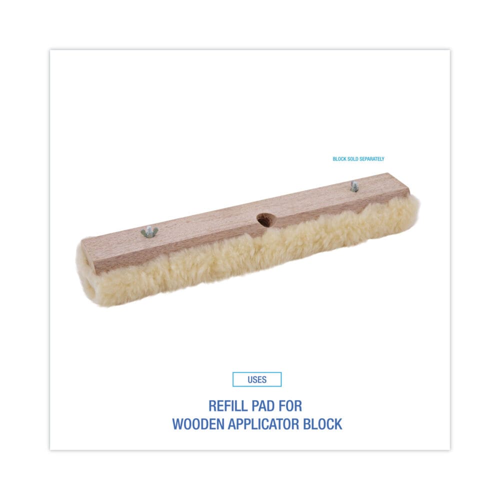 Mop Head, Applicator Refill Pad, Lambswool, 16-Inch, White - Image 2