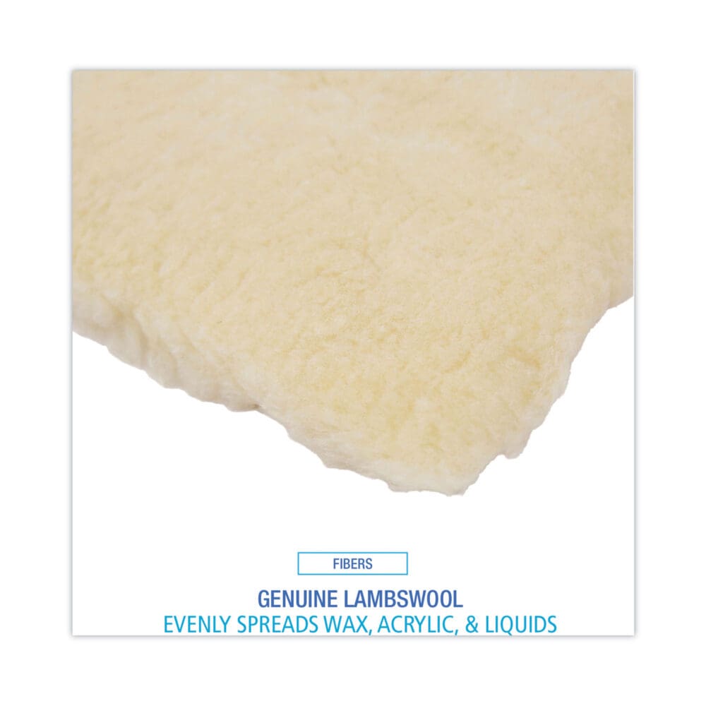 Mop Head, Applicator Refill Pad, Lambswool, 16-Inch, White - Image 3