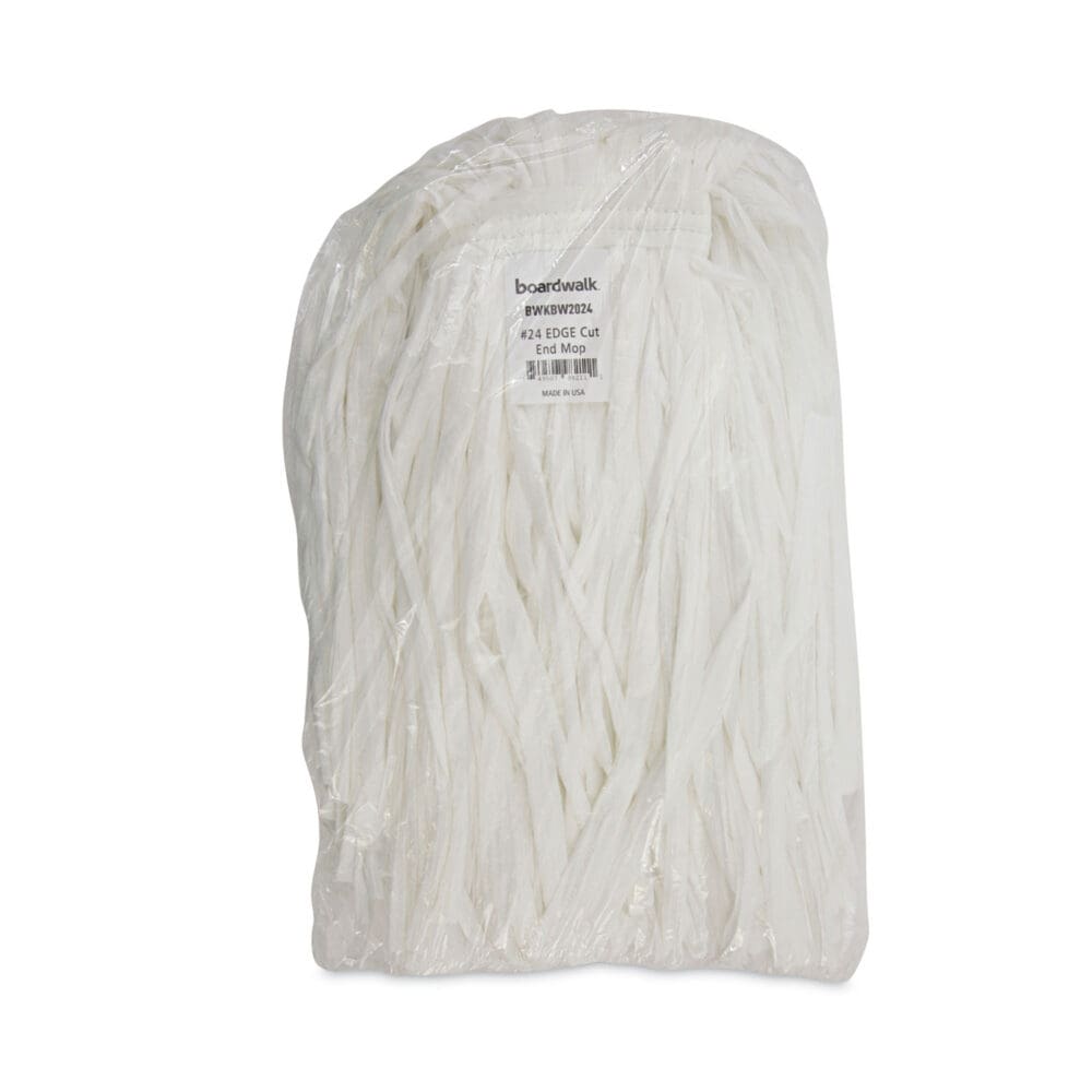 Nonwoven Cut End Edge Mop, Rayon/Polyester, #24, White, 12/Carton - Image 6