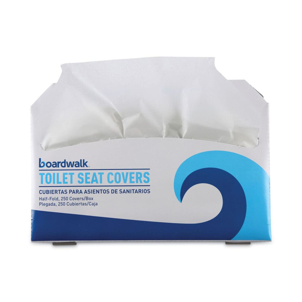 Premium Half-Fold Toilet Seat Covers, 14.17 x 16.73, White, 250 Covers/Sleeve, 4 Sleeves/Carton - Image 6