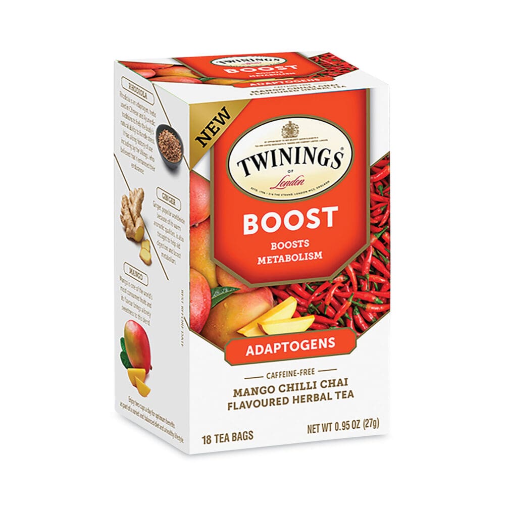 Boost Mango Chili Chai Herbal Tea Bags, 0.95 oz, 18/Box - Image 3