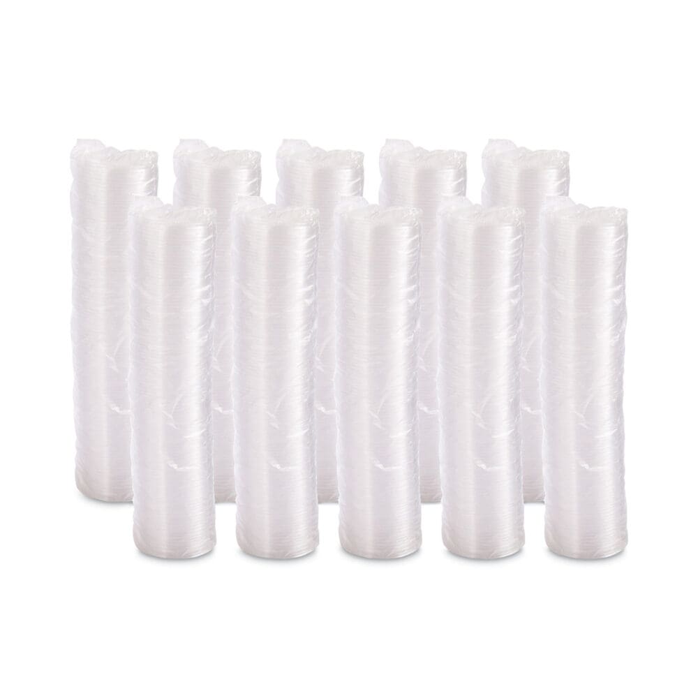 Non-Vented Container Lids, Clear, Plastic, 100/Pack, 10 Packs/Carton - Image 4