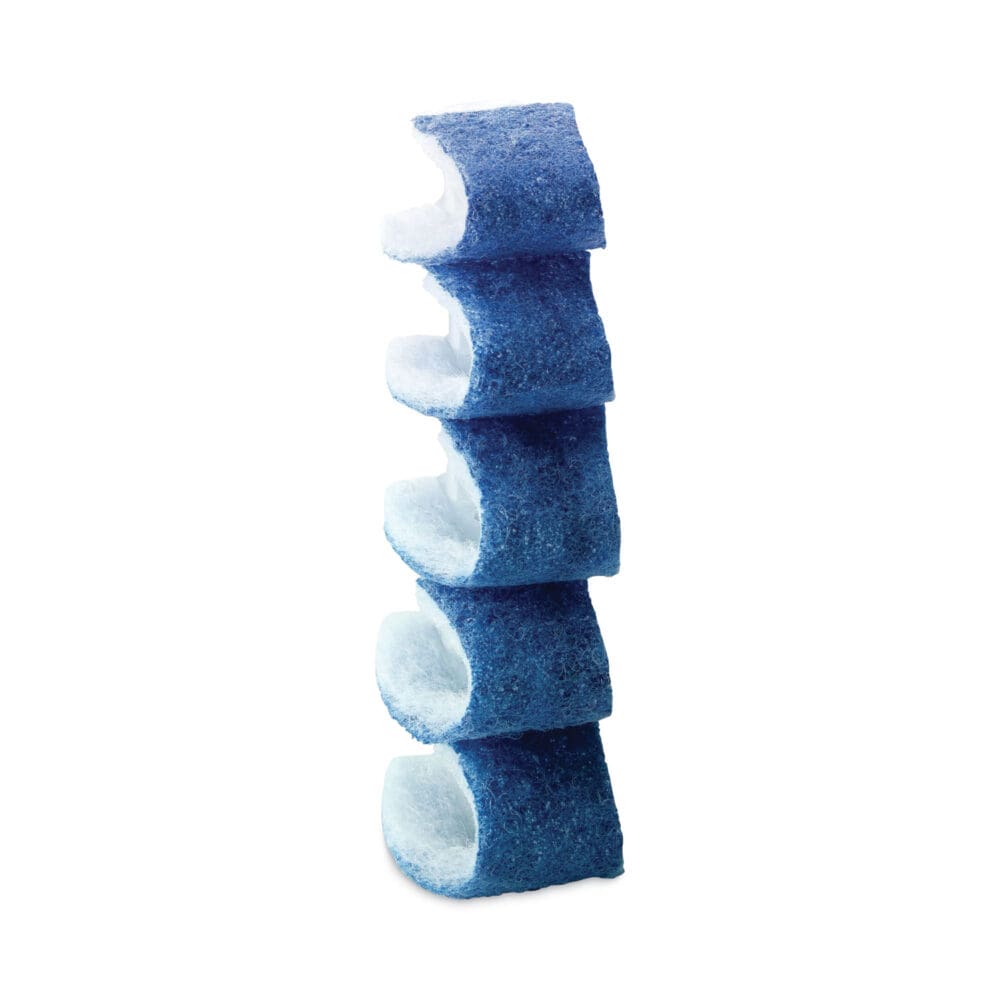 Disposable Toilet Scrubber Refill, Blue/White, 10/Pack - Image 7