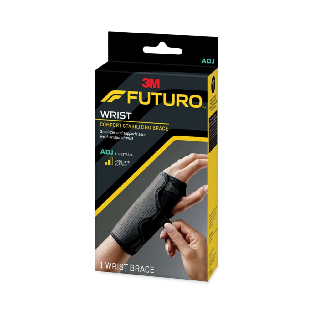 Adjustable Reversible Splint Wrist Brace, Fits Wrists 5.5" to 8.5", Black - Image 7