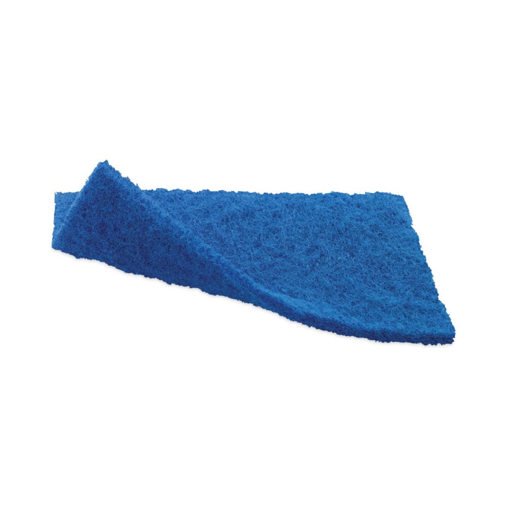Non-Scratch Scour Pads, Size 3 x 6, Blue, 10/Carton - Image 2
