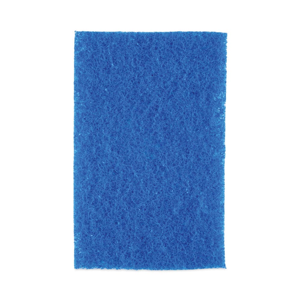 Non-Scratch Scour Pads, Size 3 x 6, Blue, 10/Carton - Image 12