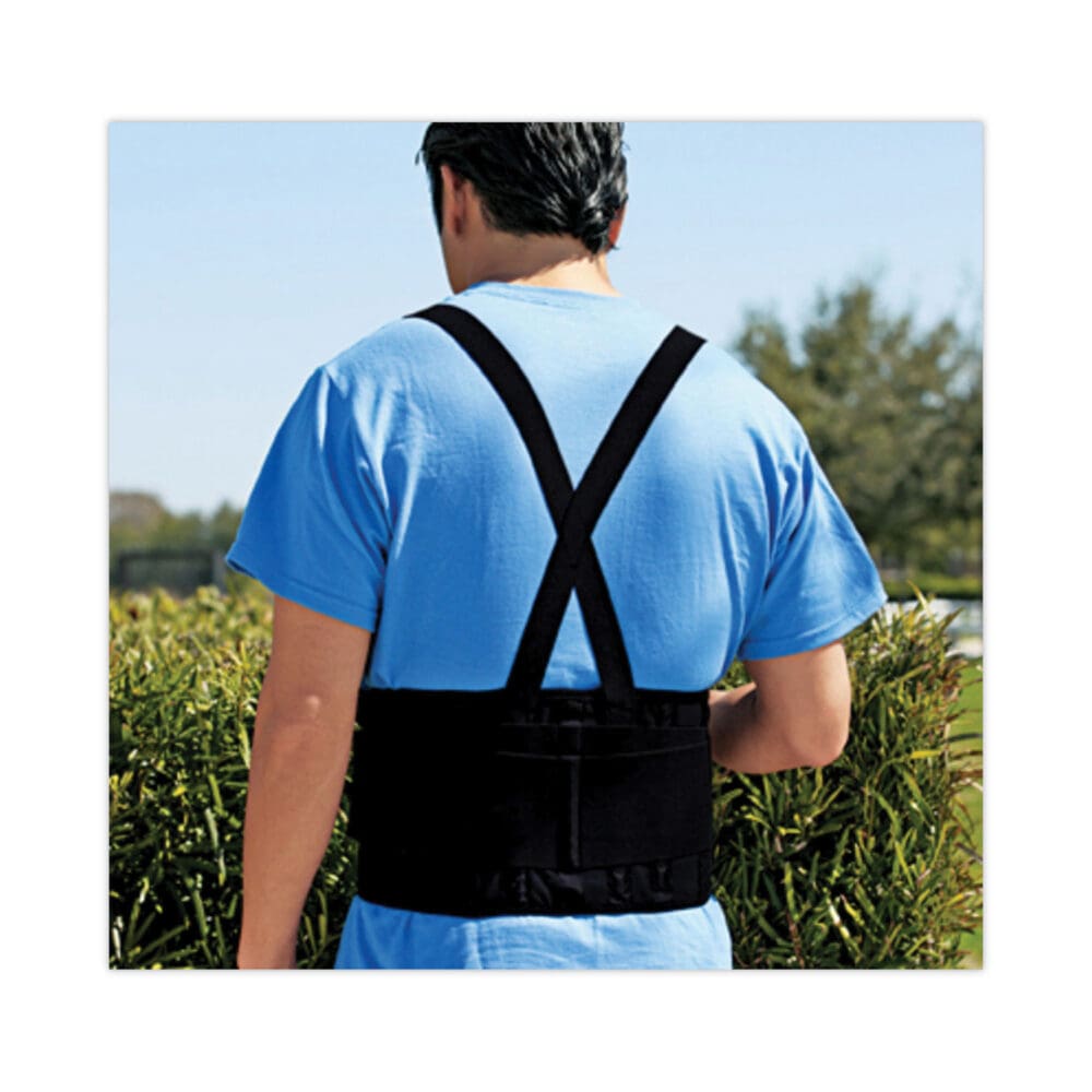 Work Belt with Removable Suspenders, One Size Fits All, Up to 48" Waist Size, Black - Image 7