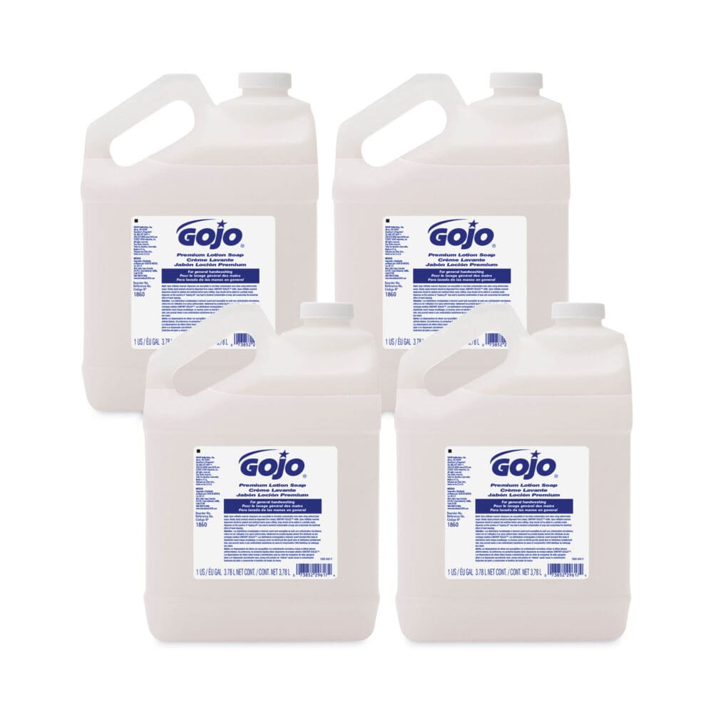 White Premium Lotion Soap, Waterfall Scent, 1 gal Refill, 4/Carton - Image 4