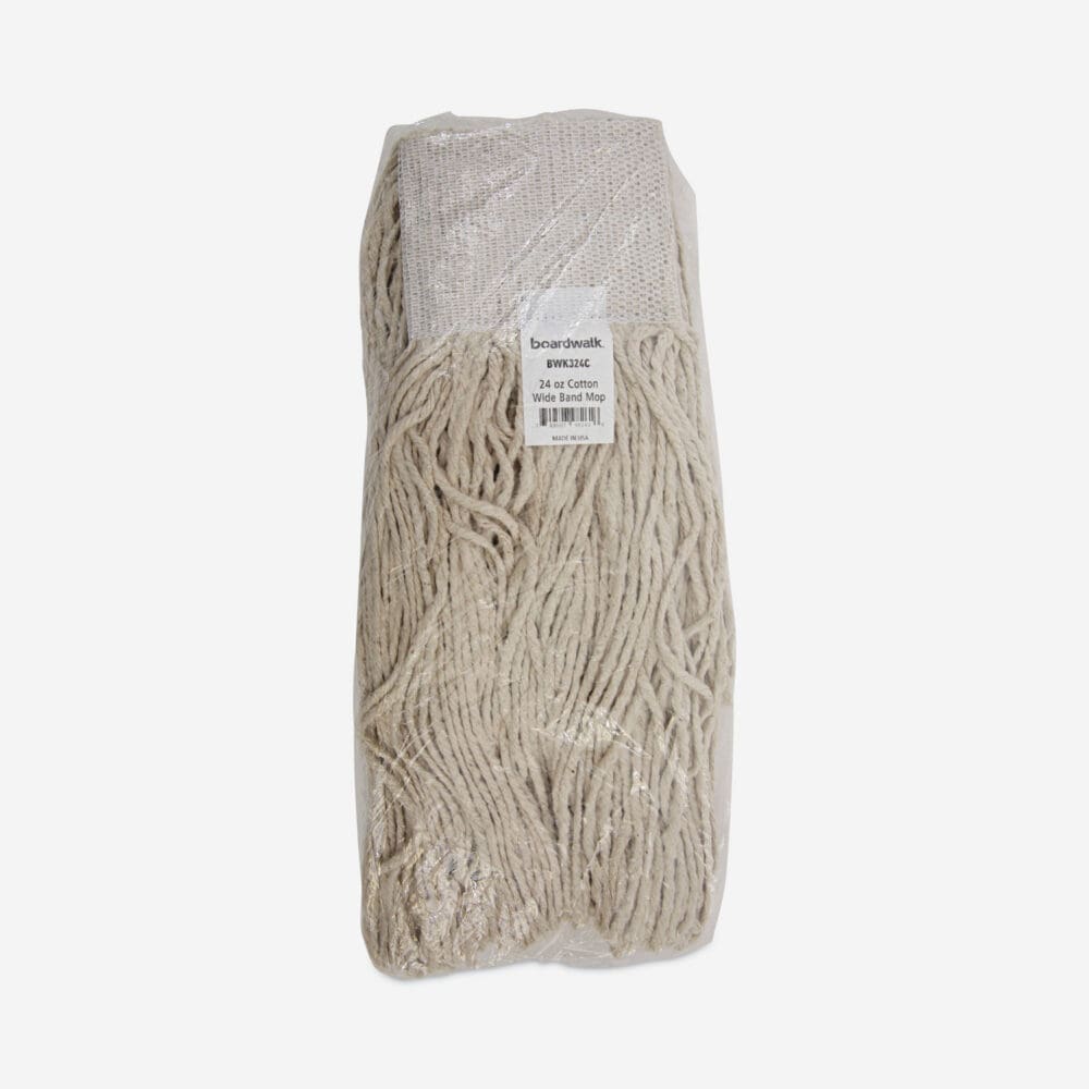 Mop Head, Premium Saddleback Head, Cotton Fiber, 24 oz, White, 12/Carton - Image 6