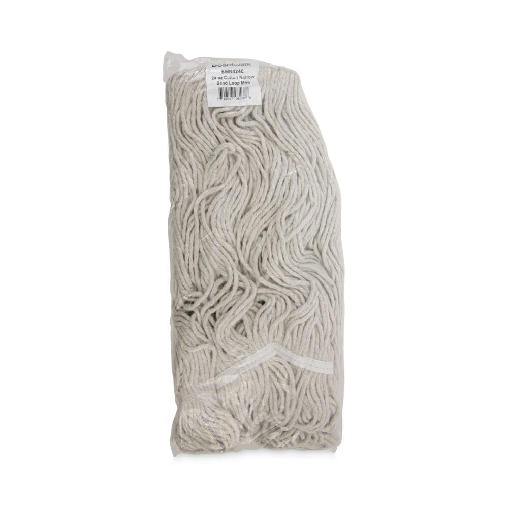 Pro Loop Web/Tailband Wet Mop Head, Cotton, 24oz, White - Image 7