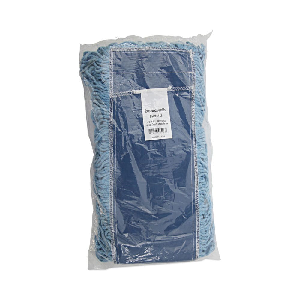 Dust Mop Head, Cotton/Synthetic Blend, 48" x 5", Blue - Image 6