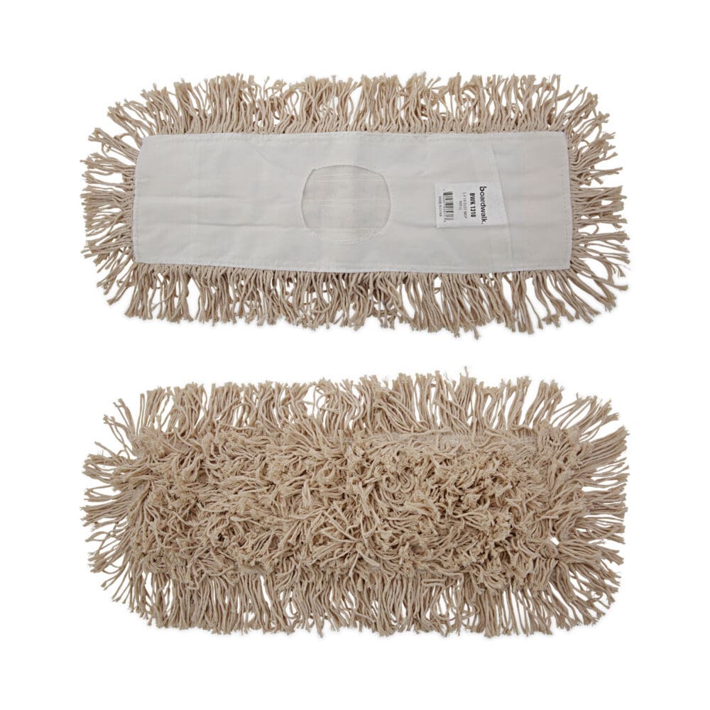 Industrial Dust Mop Head, Hygrade Cotton, 18w x 5d, White - Image 5