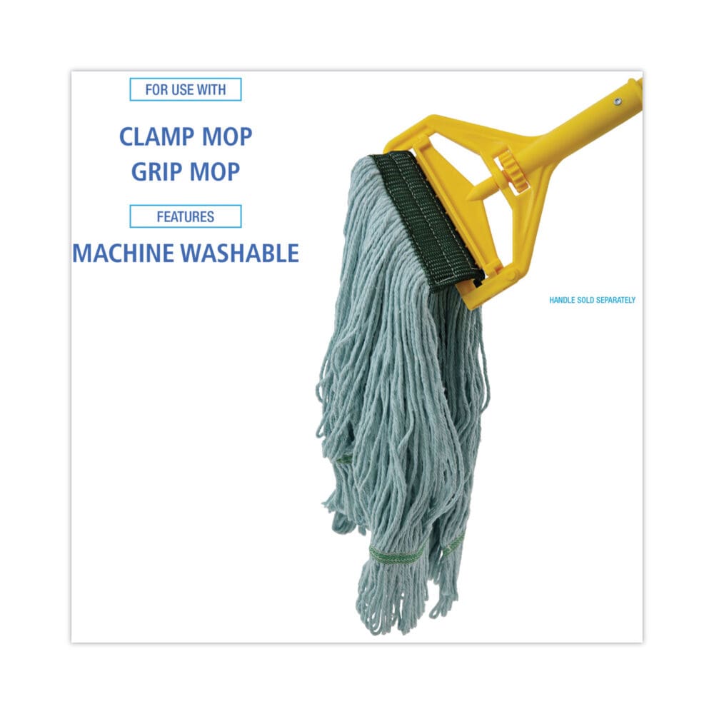 EchoMop with Looped-End Wet Head, Synthetic/Cotton, Medium, Blue, 12/Carton - Image 2