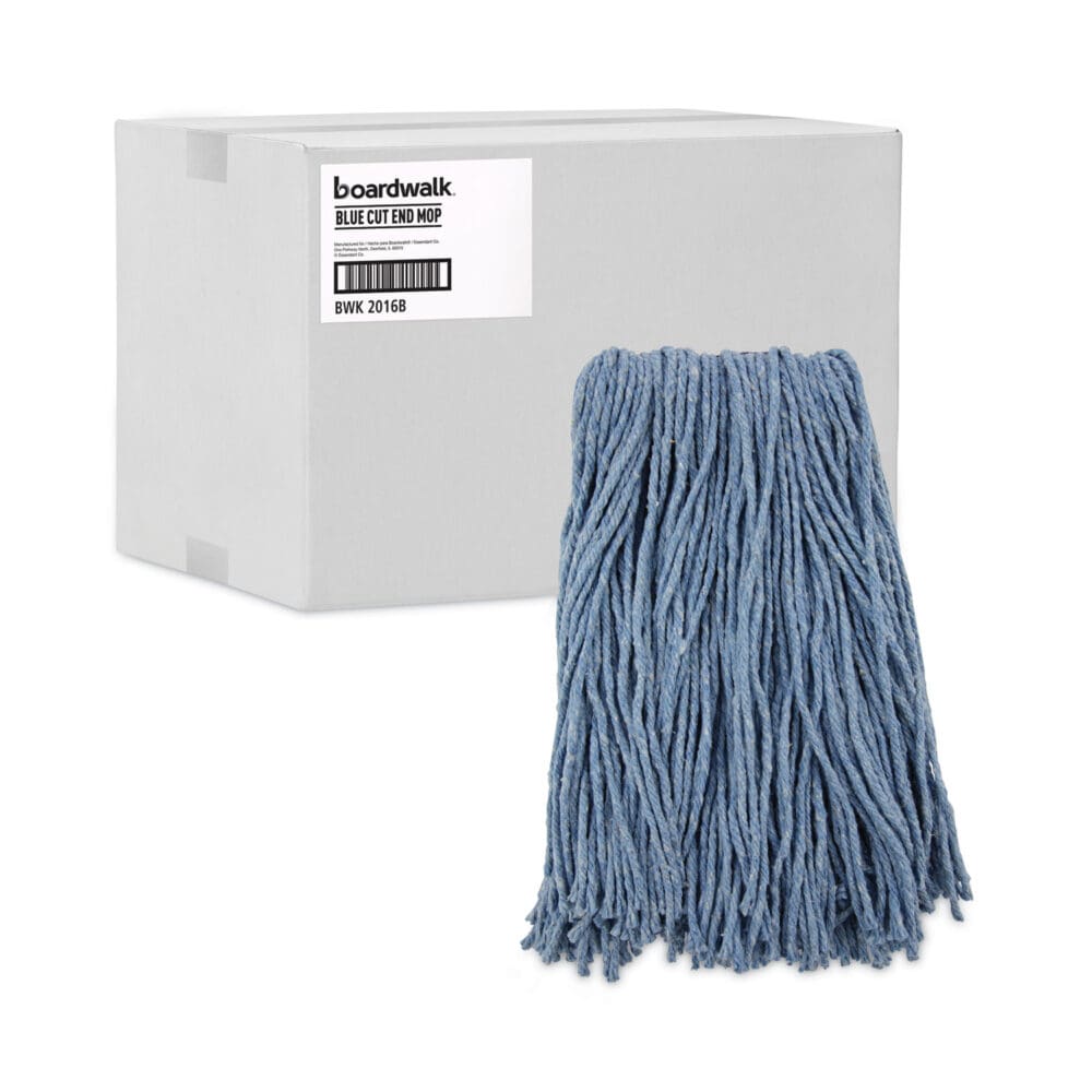 Mop Head, Standard Head, Cotton/Synthetic Fiber, Cut-End, #16., Blue - Image 8