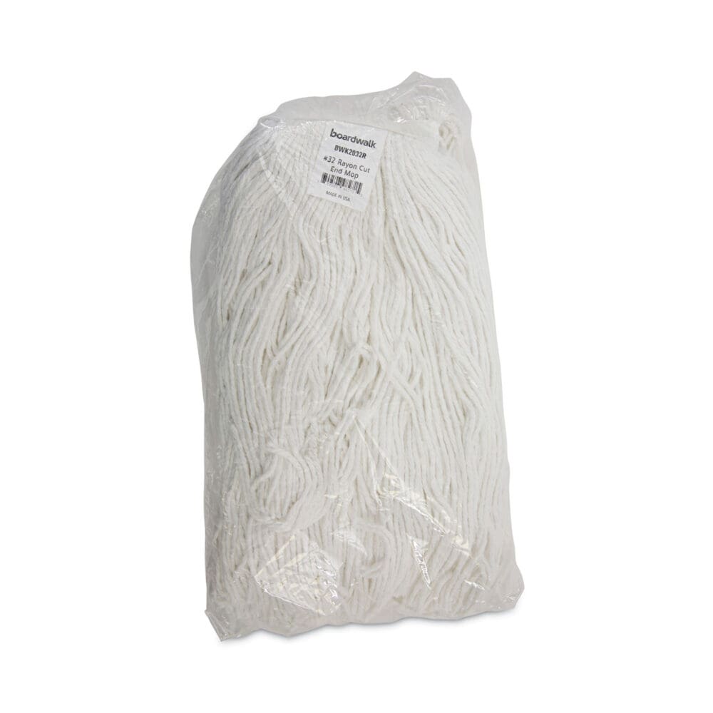 Cut-End Wet Mop Head, Rayon, No. 32, White - Image 6