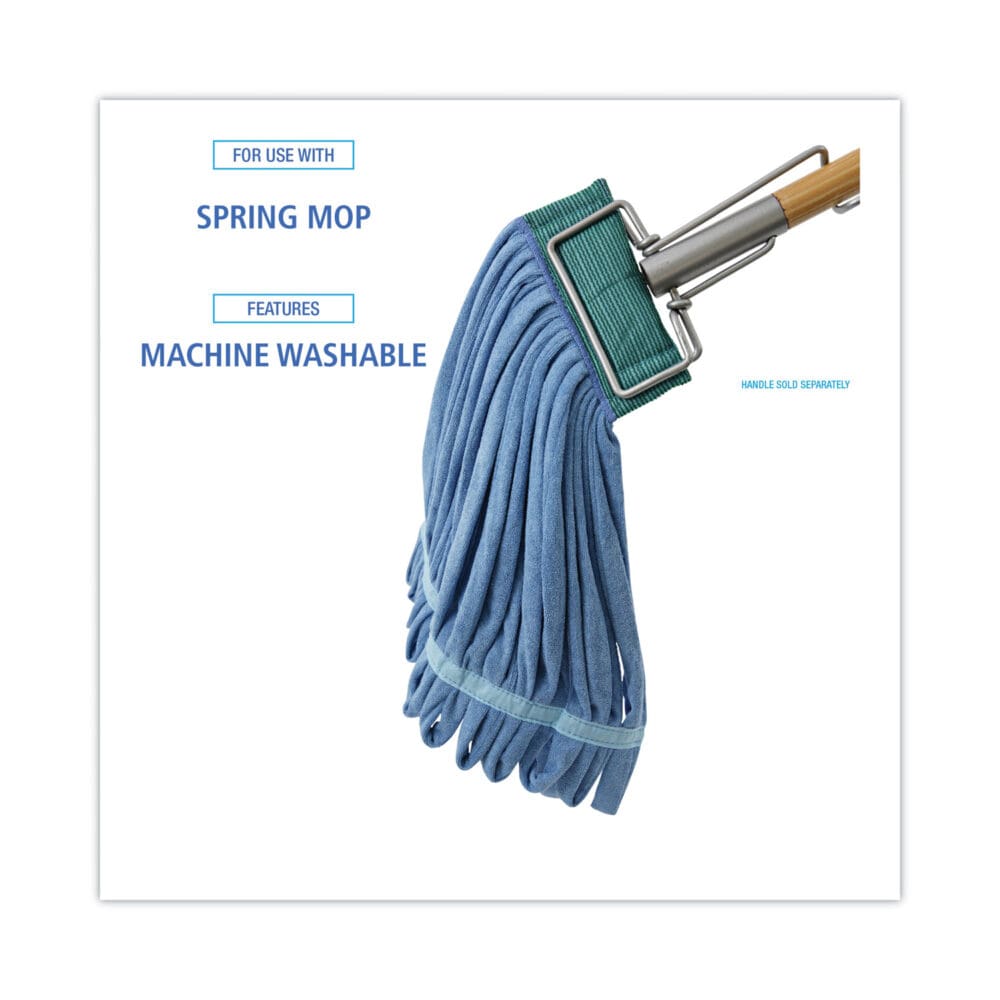 Microfiber Looped-End Wet Mop Head, Medium, Blue - Image 2