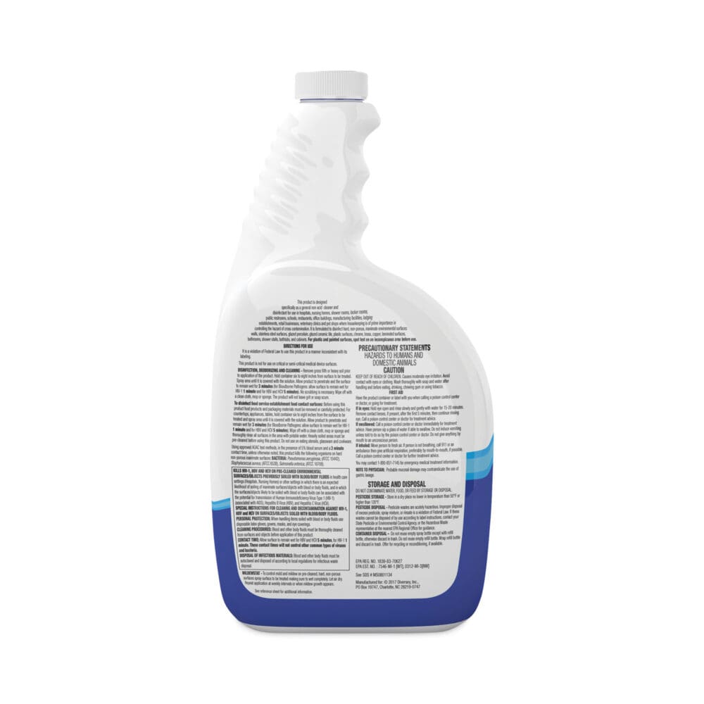 Virex All-Purpose Disinfectant Cleaner, Lemon Scent, 32 oz Spray Bottle, 4/Carton - Image 6