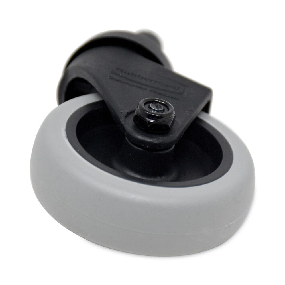 Replacement Bayonet-Stem Swivel Casters, Grip Ring Stem, 3" Soft Rubber Wheel, Black - Image 4