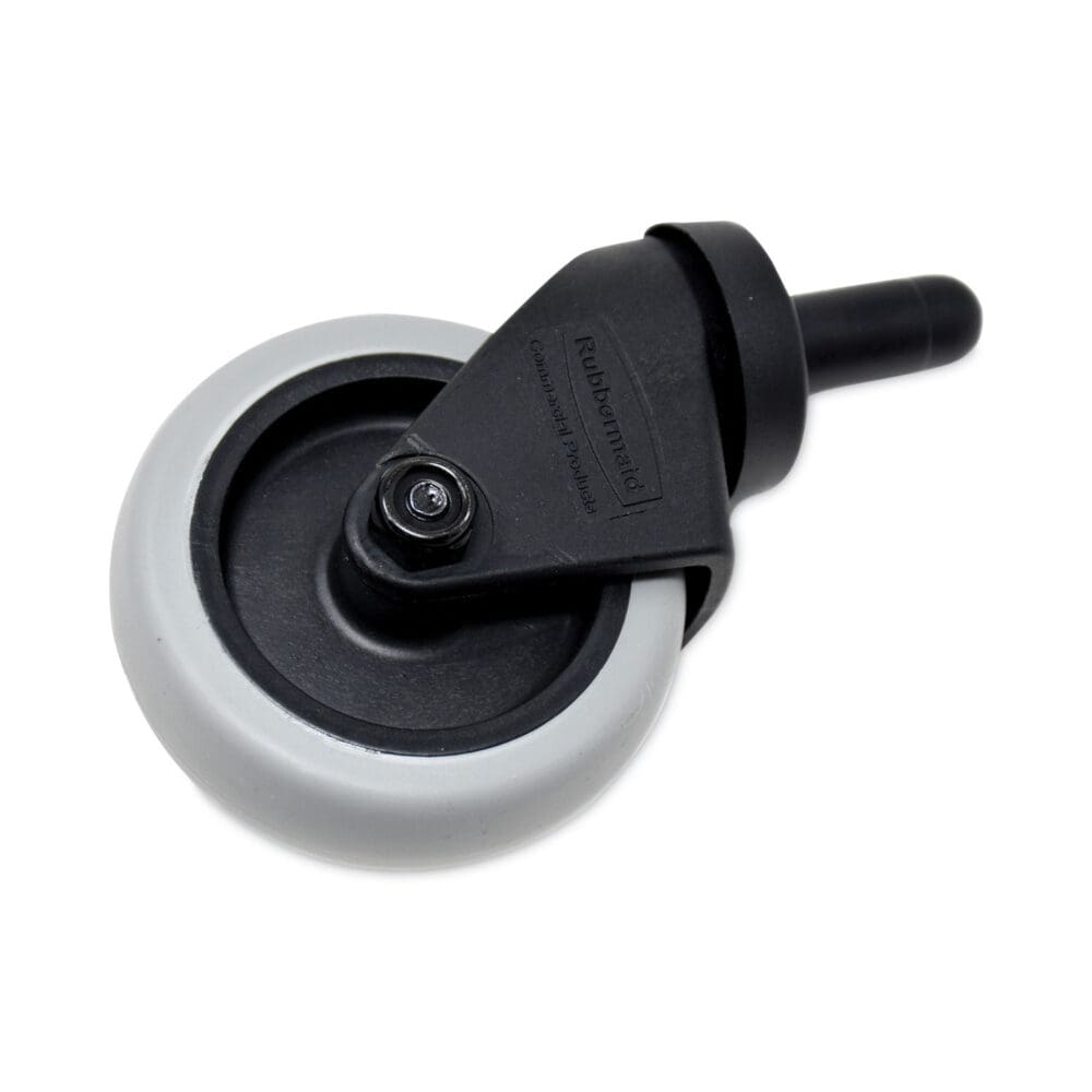 Replacement Bayonet-Stem Swivel Casters, Grip Ring Stem, 3" Soft Rubber Wheel, Black - Image 5