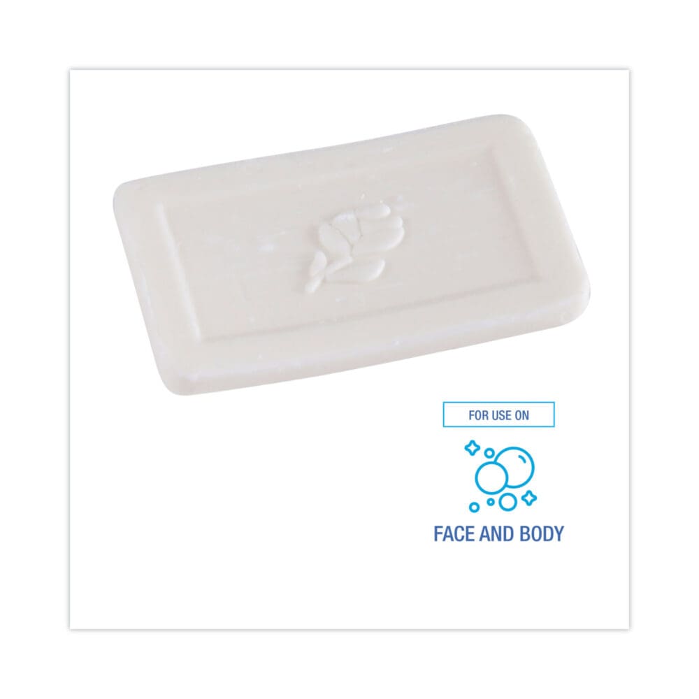 Face and Body Soap, Flow Wrapped, Floral Fragrance, # 3/4 Bar, 1,000/Carton - Image 2