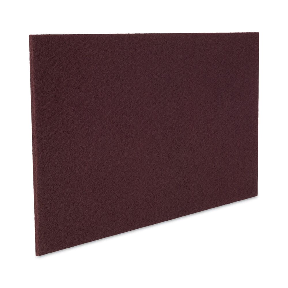 Deep Scrub Pads, 20 x 14, Maroon, 10/Carton - Image 2