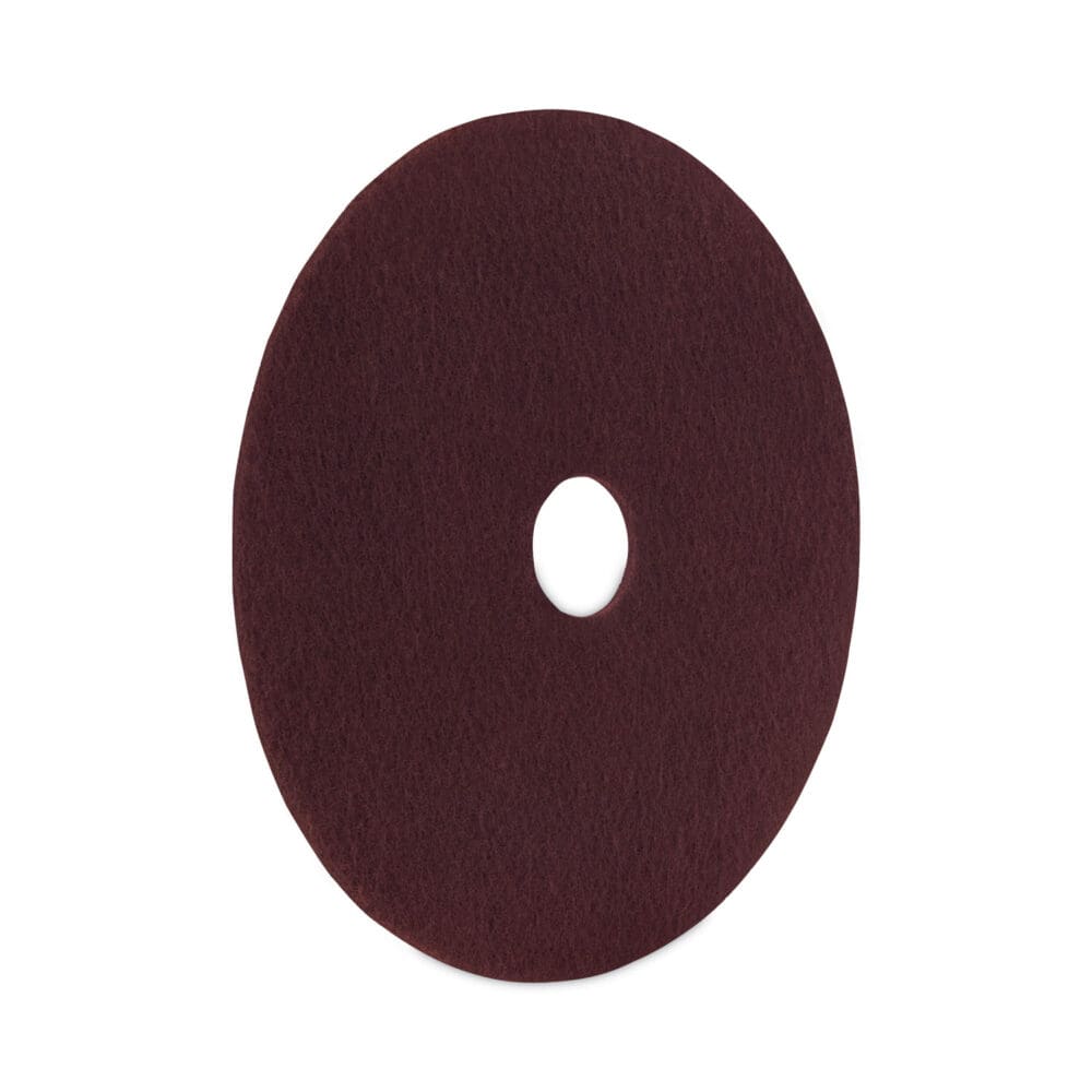 Deep Scrub Pads, 20" Diameter, Maroon, 10/Carton - Image 5