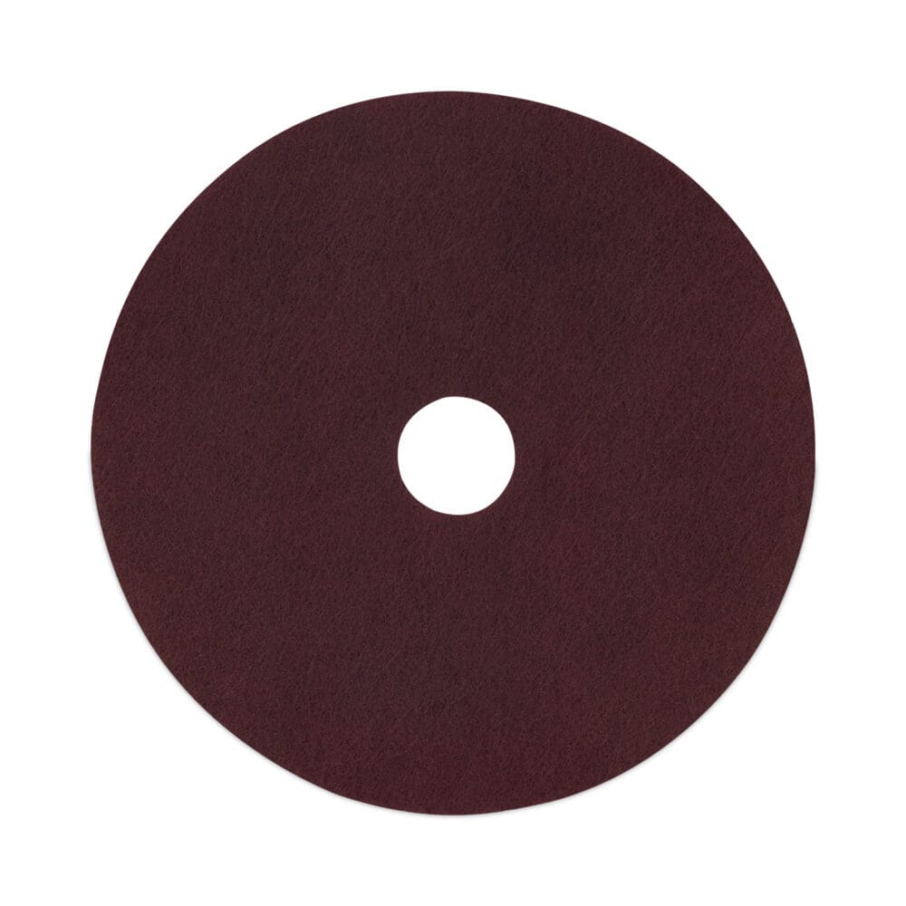 Deep Scrub Pads, 20" Diameter, Maroon, 10/Carton - Image 4