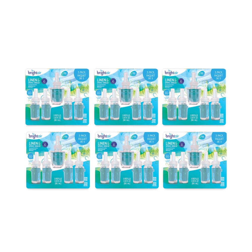 Electric Scented Oil Air Freshener Refill, Linen and Spring Breeze, 0.67 oz Bottle, 5/Pack, 6 Pack/Carton - Image 5