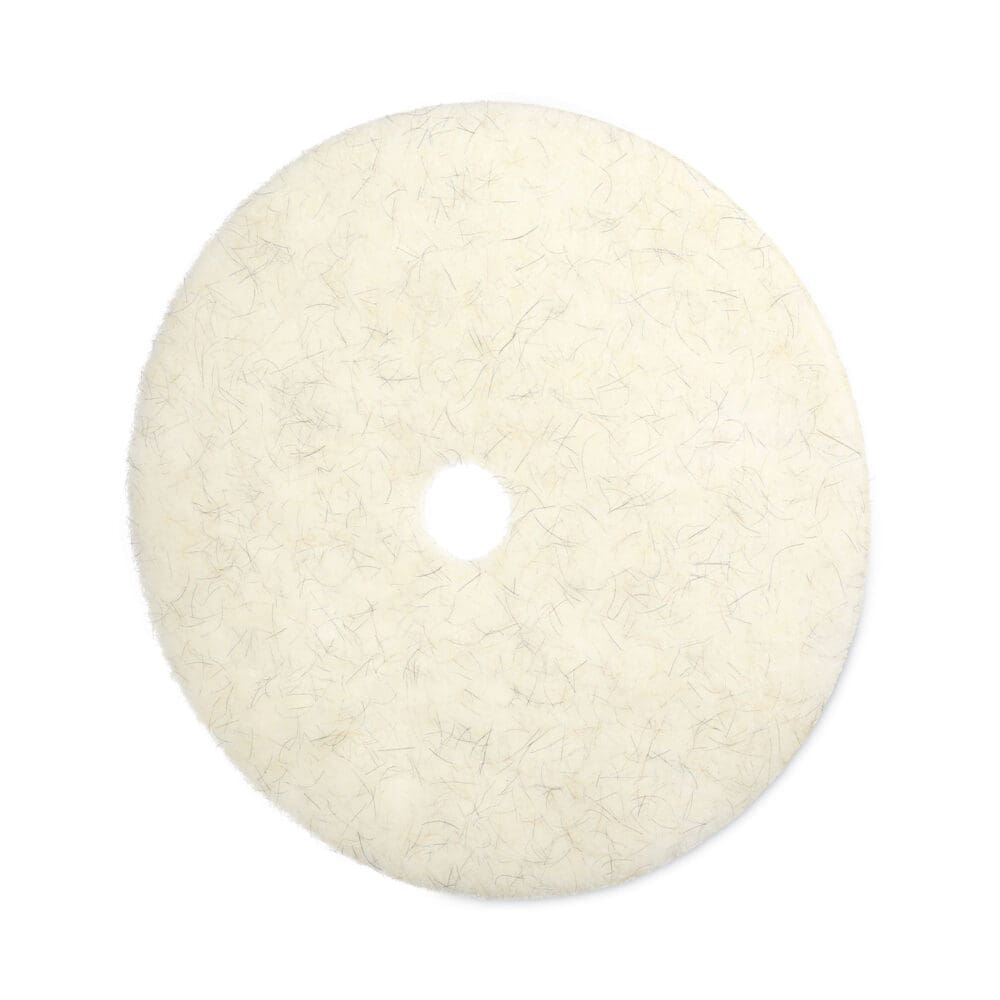 Natural Burnishing Floor Pads, 27" Diameter, White, 5/Carton - Image 4