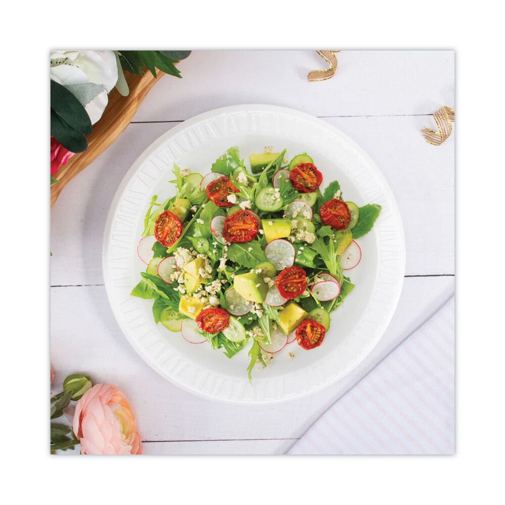 Quiet Classic Laminated Foam Dinnerware, Plate, 9", White, 125/Pack, 4 Packs/Carton - Image 5