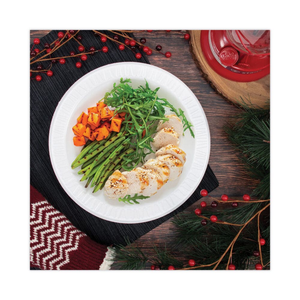 Concorde Non-Laminated Foam Plate, 10.25" dia., White, 125/Pack, 4 Packs/Carton - Image 5