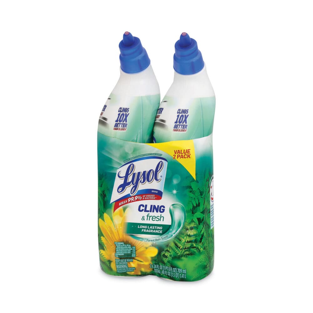 Cling and Fresh Toilet Bowl Cleaner, Forest Rain Scent, 24 oz, 2/Pack, 4 Packs/Carton - Image 6