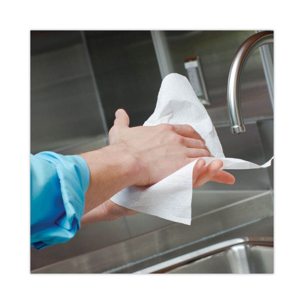 Hard Roll Paper Towels with Premium Absorbency Pockets, 1-Ply, 8" x 425 ft, 1.5" Core, White, 12 Rolls/Carton - Image 5