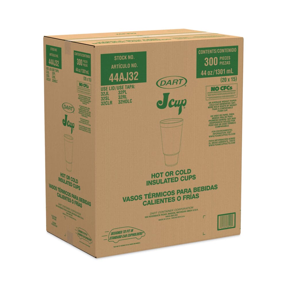 J Cup Insulated Foam Pedestal Cups, 44 oz, White, 300/Carton - Image 4