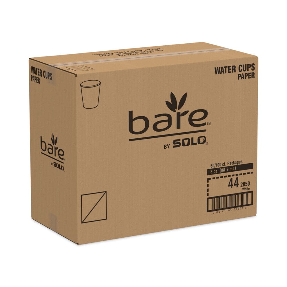 White Paper Water Cups, 3 oz, 100/Pack - Image 4