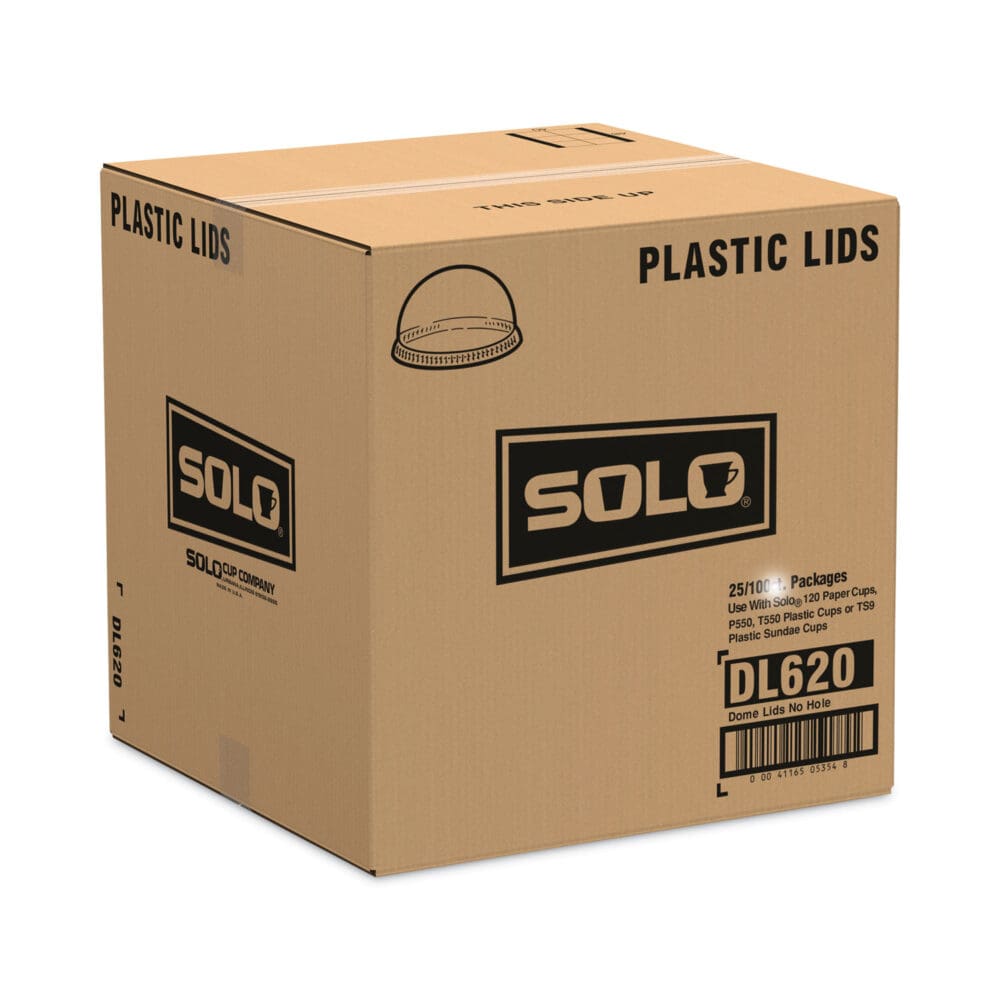 Dome-Top Cold Cup Lids, Fits 2.5 oz to 9 oz Containers, Clear, Plastic, 2,500/Carton - Image 4