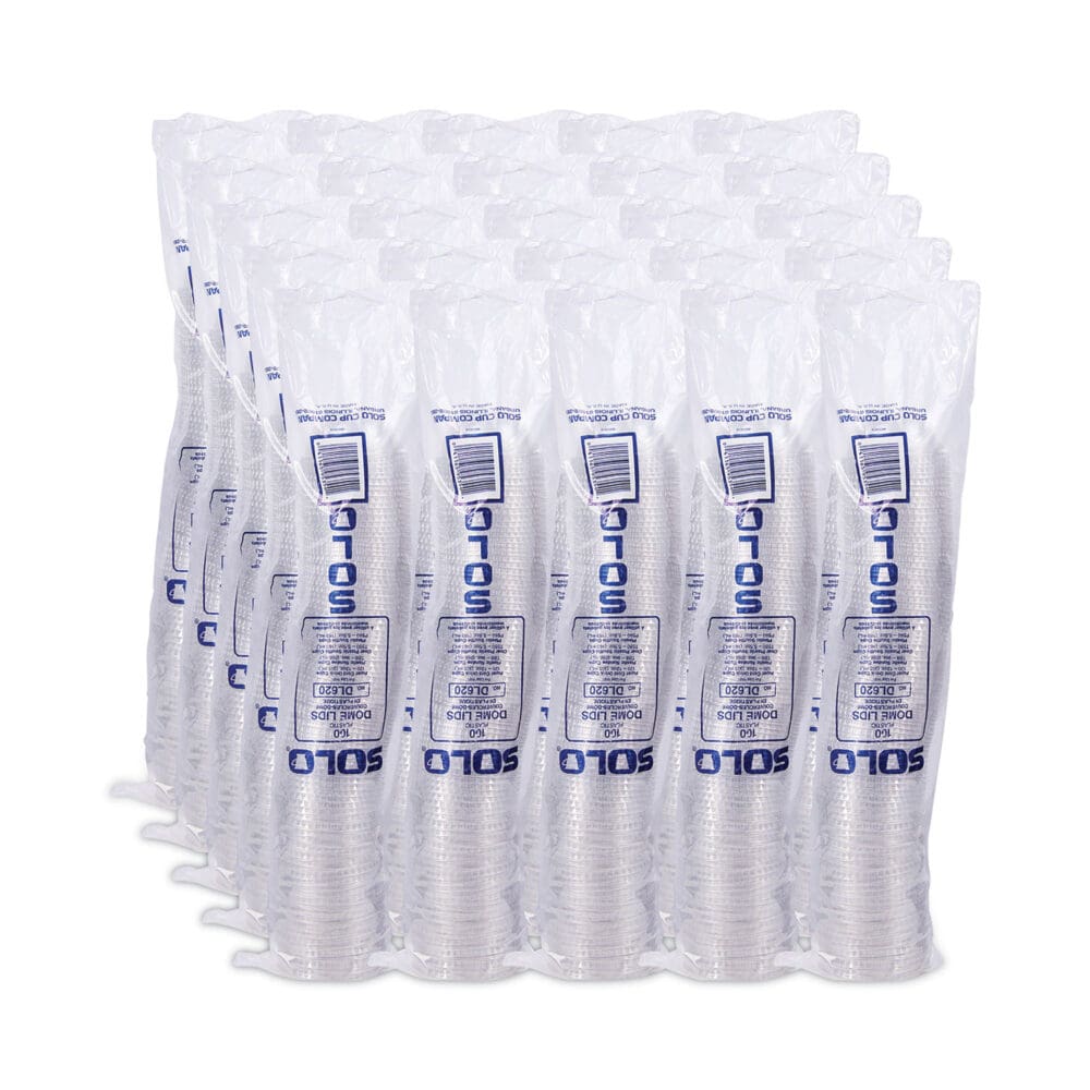 Dome-Top Cold Cup Lids, Fits 2.5 oz to 9 oz Containers, Clear, Plastic, 2,500/Carton - Image 3