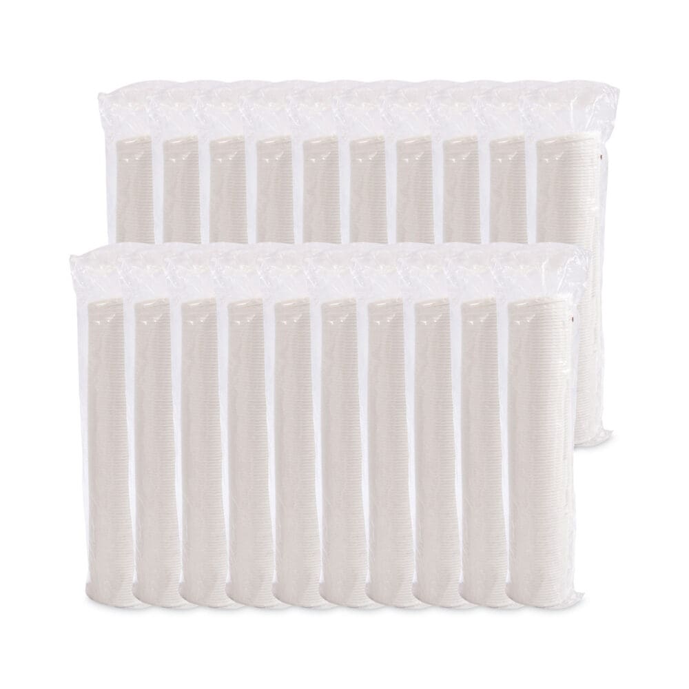 Lift Back and Lock Tab Cup Lids for Foam Cups, Fits 10 oz Trophy Cups, White, 2,000/Carton - Image 3
