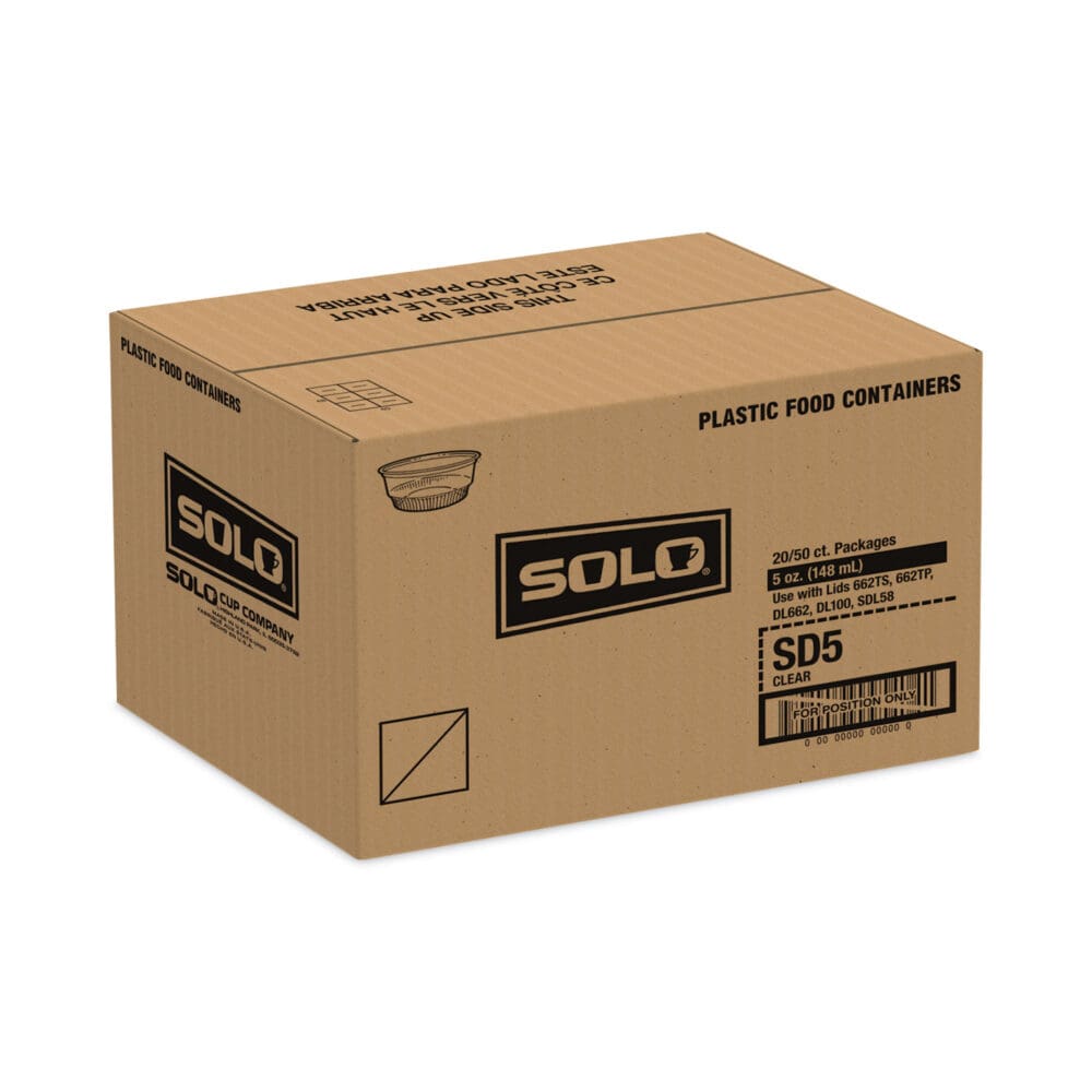 SoloServe Dome Cup Lids, Fits 5 oz to 8 oz Containers, Clear, 50/Pack 20 Packs/Carton - Image 4