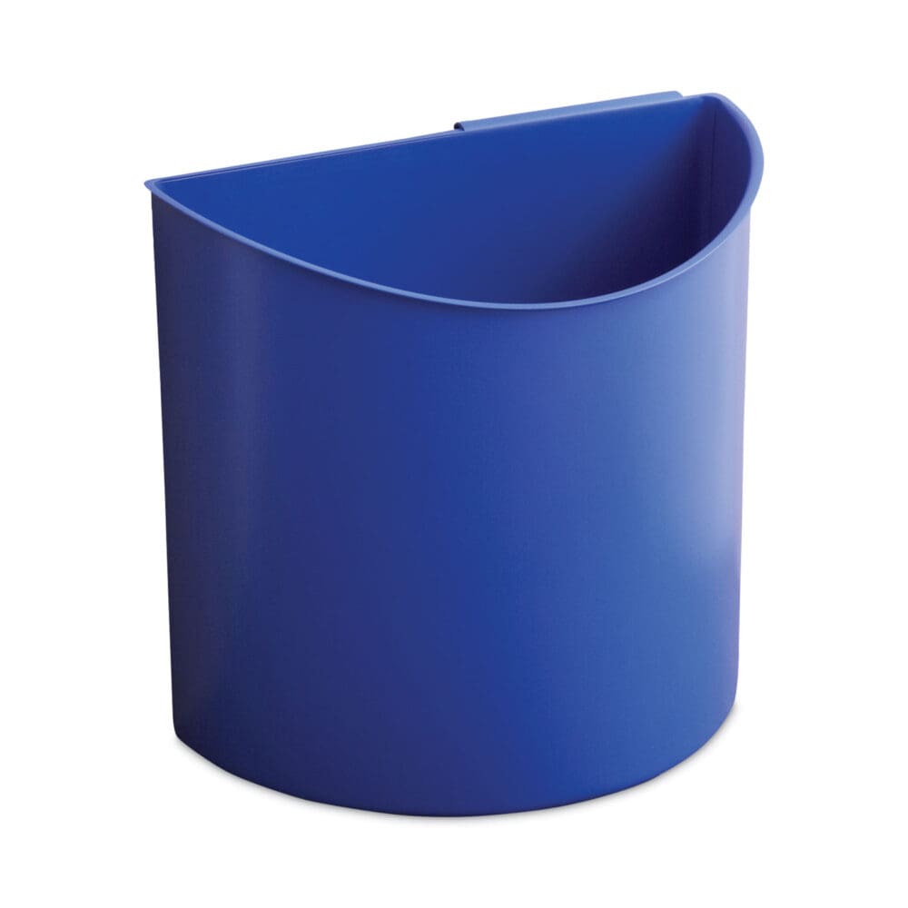 Desk-Side Recycling Receptacle, 7 gal, Plastic, Black/Blue - Image 3