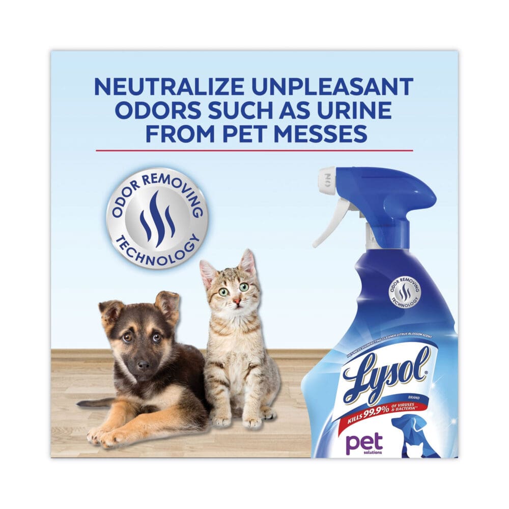Pet Solutions Disinfecting Cleaner, Citrus Blossom, 32 oz Trigger Bottle, 9/Carton - Image 8