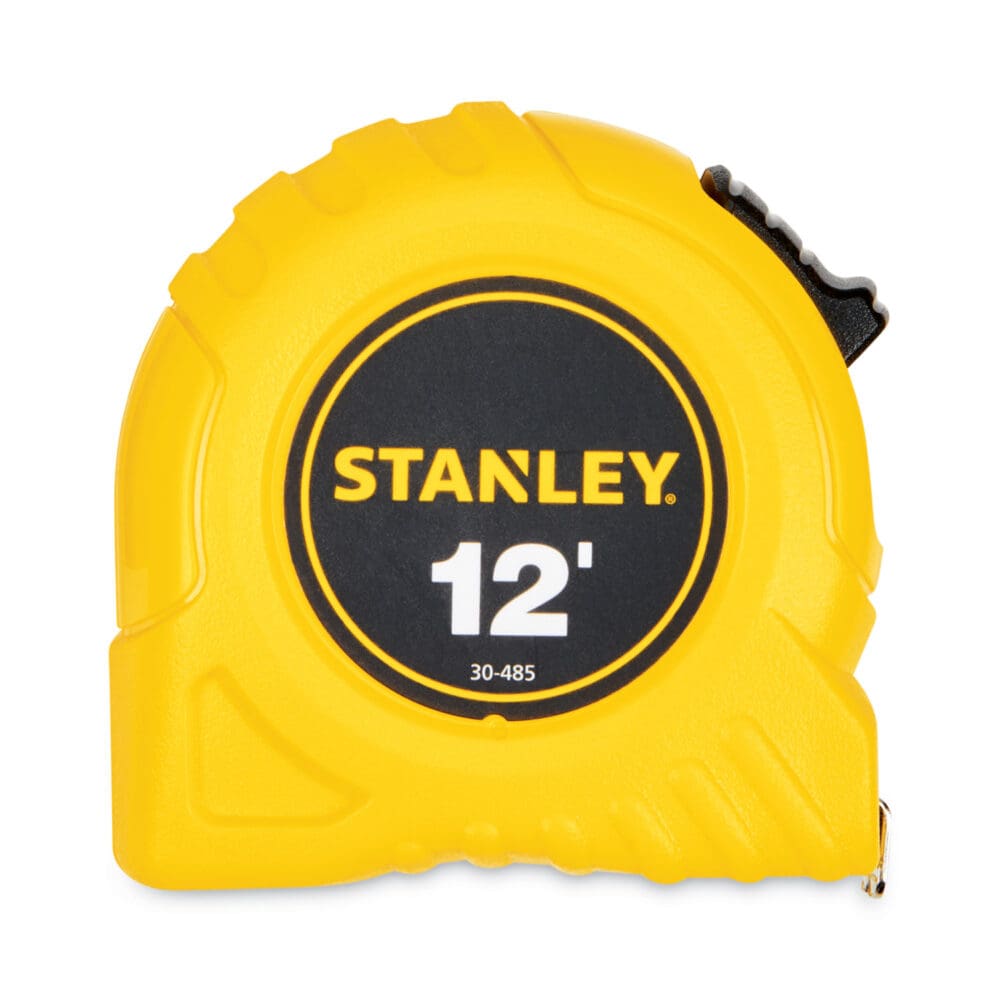 Power Return Tape Measure w/Belt Clip, 0. 12ft, Yellow - Image 3