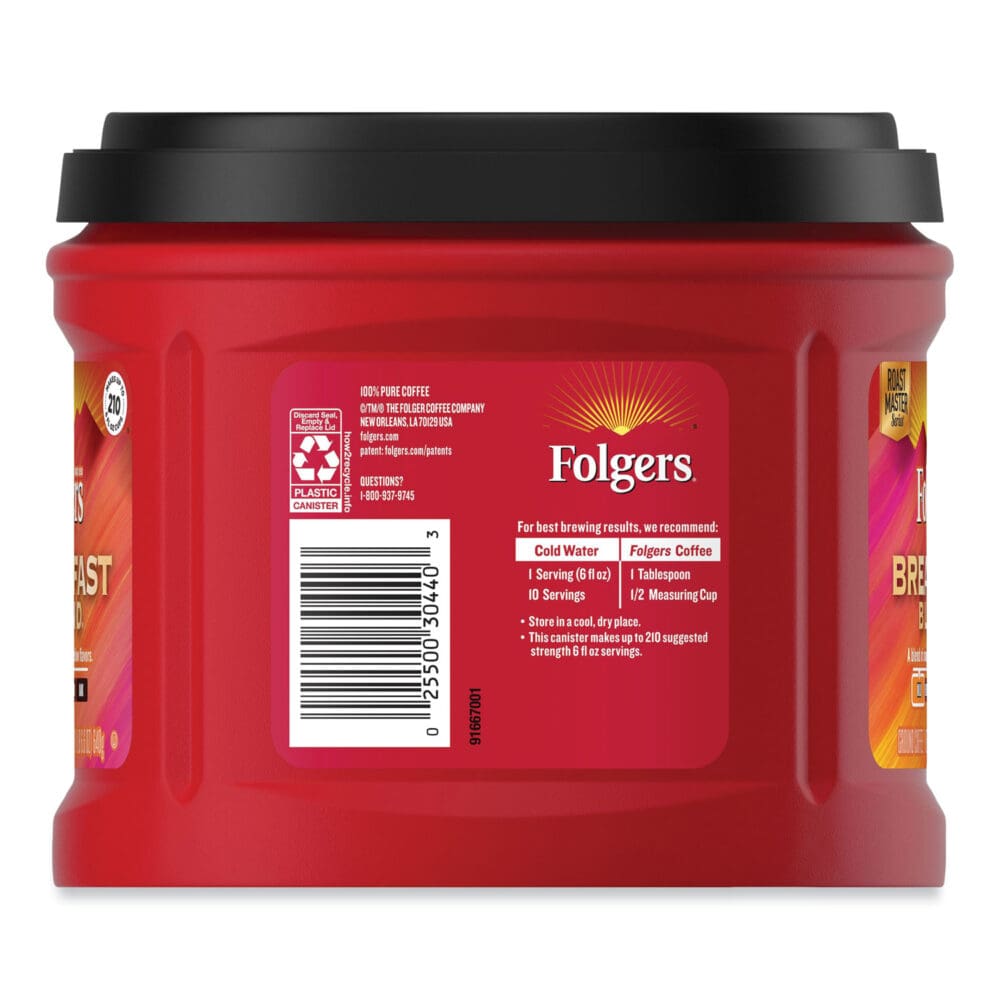 Coffee, Breakfast Blend, 22.6 oz Canister - Image 5