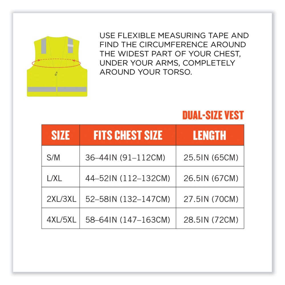 GloWear 8215BA Class 2 Economy Breakaway Mesh Vest, Polyester, X-Small, Lime, Ships in 1-3 Business Days - Image 7