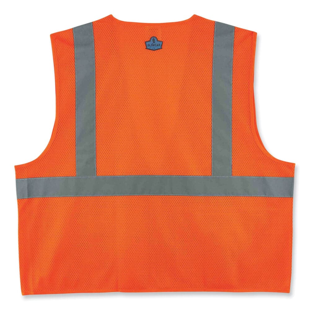 GloWear 8220Z Class 2 Standard Mesh Zipper Vest, Polyester, 4X-Large/5X-Large, Orange, Ships in 1-3 Business Days - Image 5