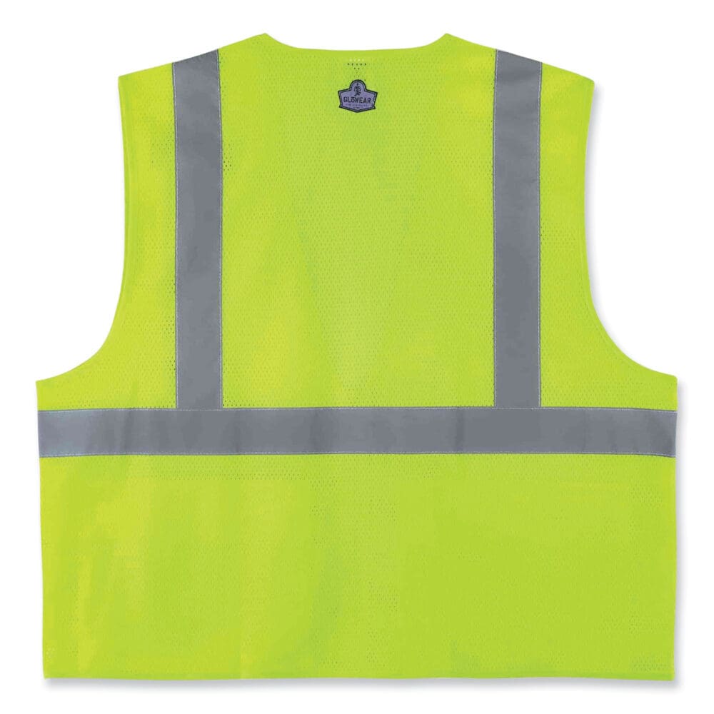 GloWear 8220Z Class 2 Standard Mesh Zipper Vest, Polyester, Small/Medium, Lime, Ships in 1-3 Business Days - Image 5